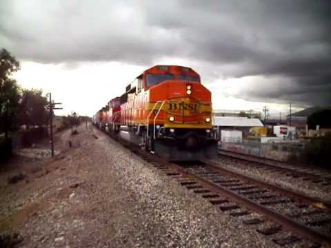 BNSF Pasadena Sub Local.  Virginia Ave, Azusa CA. 11/5/2011.