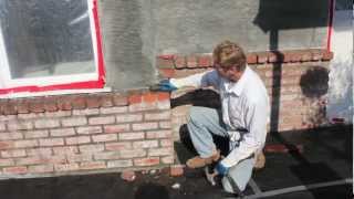 Stucco brick walls