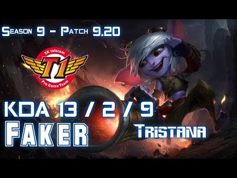 SKT T1 Faker TRISTANA vs DRAVEN ADC - Patch 9.20 EUW Ranked