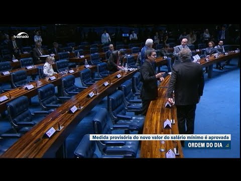 Senado aprova MP que reajusta salário mínimo