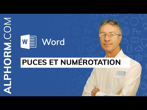 Puces et numérotation sous Word 2019 Vidéo Tuto