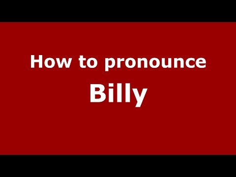How to pronounce Billy (Germany/German) - PronounceNames.com