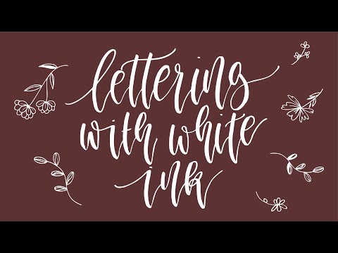White Ink For Brush Lettering - How To Use Bleedproof White for Brush and Nib Calligraphy