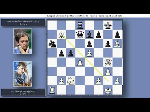 GM Matej Sebenik vs GM Alexander Donchenko | European Championship 2025 | Round 7