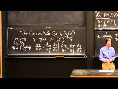 Chains f(g(x)) and the Chain Rule
