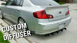 Custom G35 Diffuser and Duckbill Spoiler
