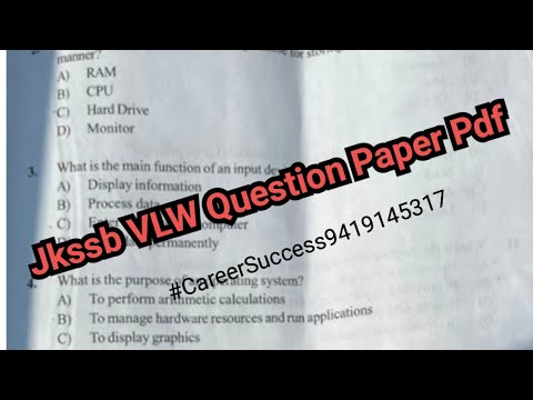JKSSB VLW FULL Q. PAPER DISCUSSION ðŸ‘‰PDF LINK ðŸ‘‡90% paper covered In classroom âœŒï¸