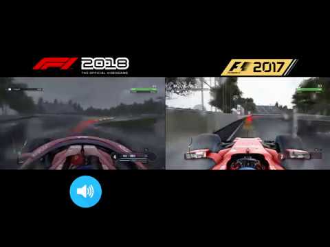 F1 2018 vs F1 2017 - Canada wet, Ferrari comparison