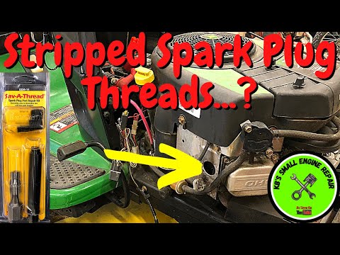 Restoring lawn mower spark plug threads with Sav-A-Thread by Helicoil