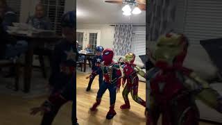 Avengers dancing Crank That #souljaboy #avengers #spiderman #ironman #captainamerica