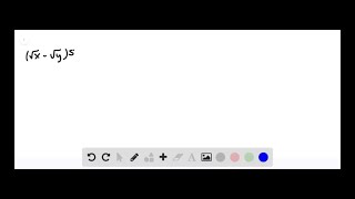 Download the video "For the following exercises, use the Binomial Theorem to expand each binomial. (√(x)-√(y))^…"