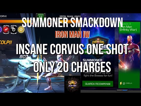 SUMMONER SMACKDOWN Iron Man I.W. - Corvus ONE SHOT ONLY 20 CHARGES - Marvel Contest of Champions