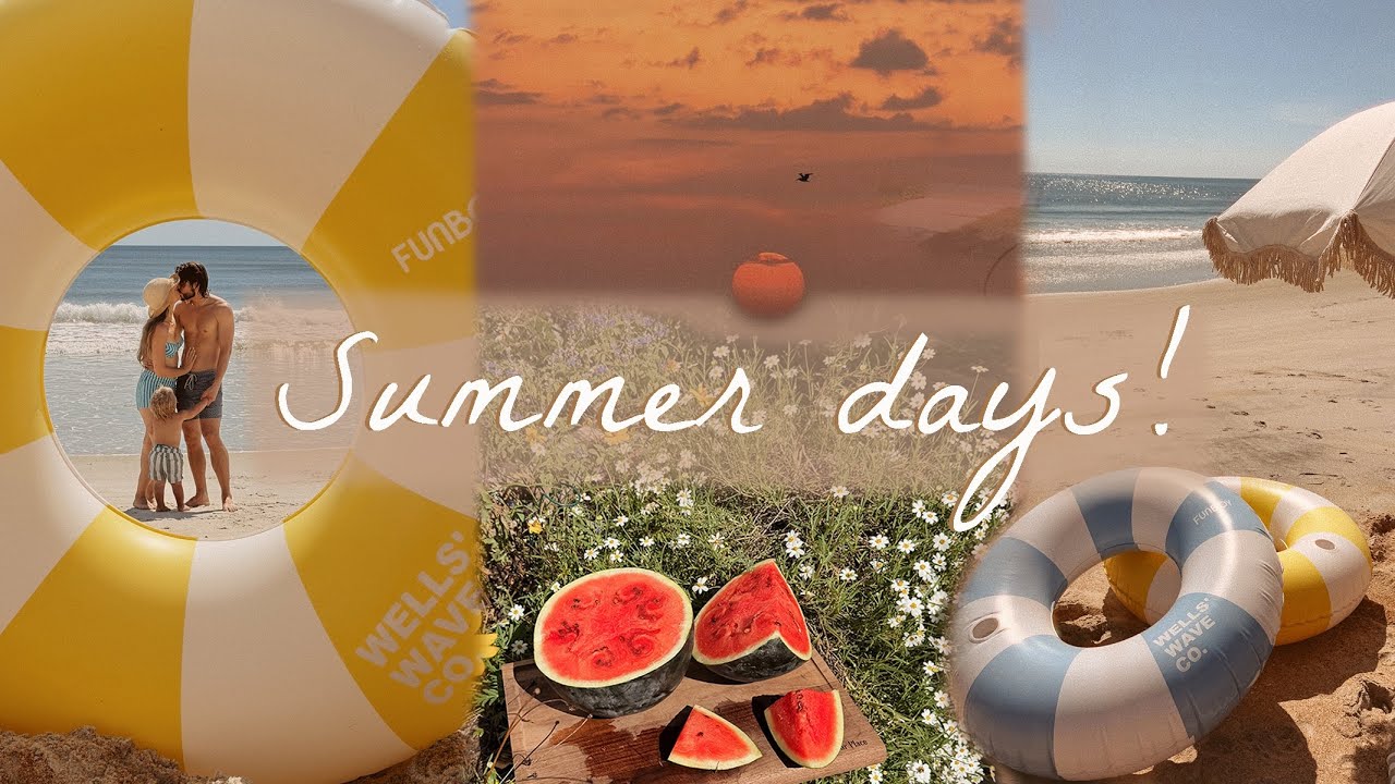 Summer days... 🌊  beach trip, watermelon harvest, & birthday celebrations!