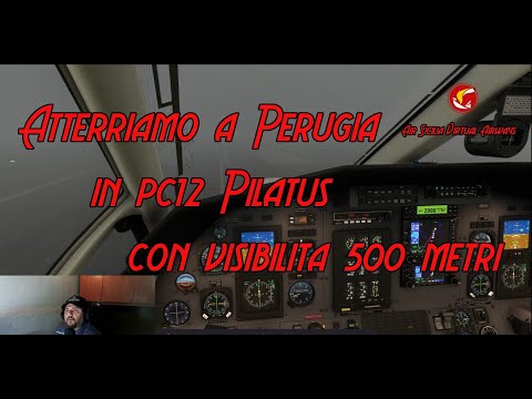 MFS2020. VISIBILITA' ZERO!!!! Volo VFR da Roma Urbe a Perugia PC12 PILATUS