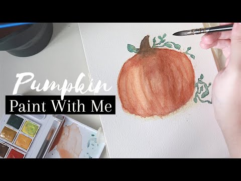 Paint A Watercolor Pumpkin With Me | Doodle With Megan