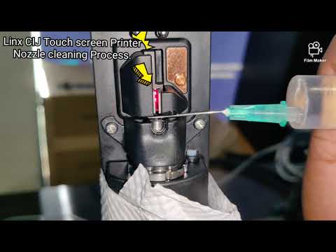 How to clean Linx CIJ Printer ( Touch screen Printer ) Nozzle cleaning Process.