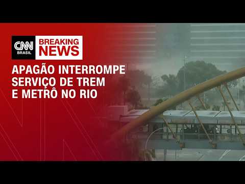 Fortes ventos interrompem circulação do metrô e dos trens no Rio de Janeiro | CNN 360°
