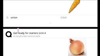 Get ready for starters - Unit 4.1 - từ vựng