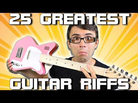 25 GREATEST GUITAR RIFFS (But played on a little guitar)