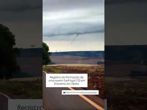 Início de tornado em Iracema do Oeste-PR