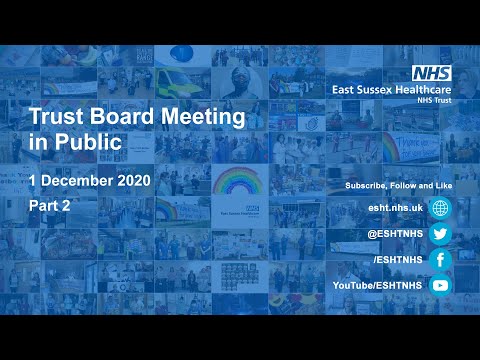 1 December 2020 - Trust Board Meeting in Public - Part 2