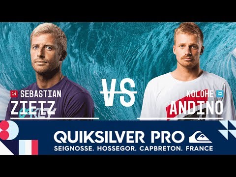 Sebastian Zietz vs. Kolohe Andino - Semifinals, Heat 1 - Quiksilver Pro France 2017