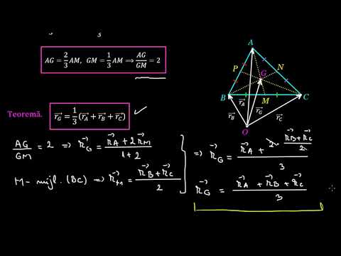 Vectorul de poziție al centrului de greutate al unui triunghi | Lectii-Virtuale.ro