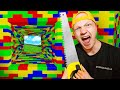 ESCAPING 100 LAYERS OF LEGOS! (100FT DEEP!)