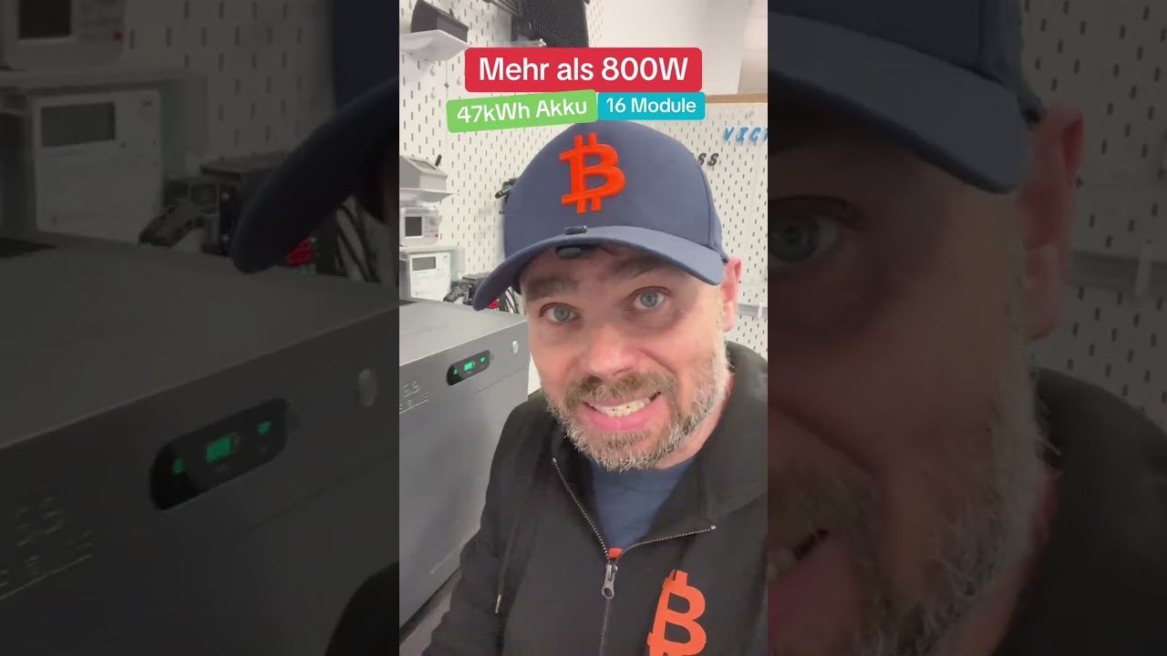 Mehr als 800W mit 16 Solarmodulen und bis 47kWh Akku
