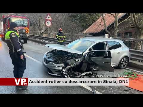 Accident rutier cu descarcerare in Sinaia, DN1
