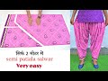 Only 2 Cut Ll Semi Patiala Salwar Cutting And Stitching For Beginners Ll