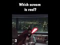 Which Palpatine scream is real?