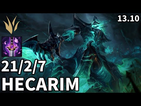 Hecarim Jungle vs Amumu - EUW Master | Patch 13.10