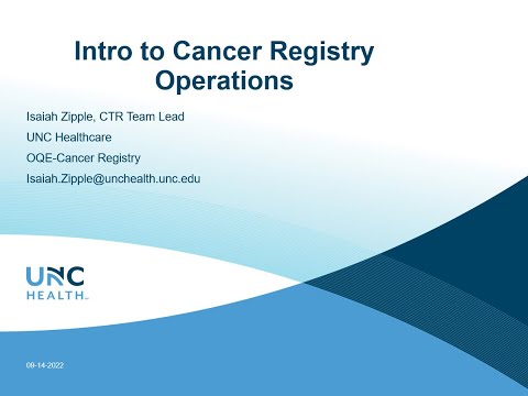 An Introduction to Cancer Registry operations - I. Zipple - 20220914