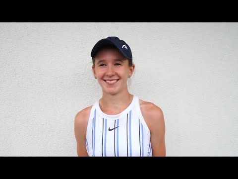 Nikola Bartůňková po vítězství v 1. kole kvalifikace | Moravia Open 2020