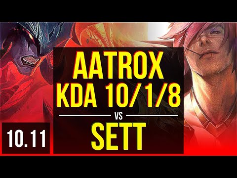 AATROX vs SETT (TOP) | 5 early solo kills, KDA 10/1/8, 1.0M mastery points | NA Diamond | v10.11