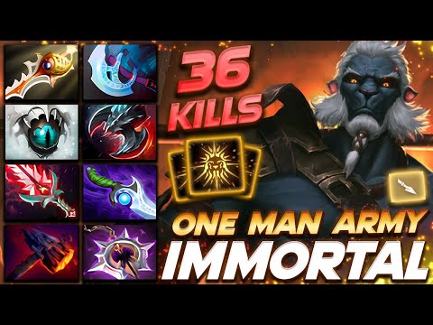 Phantom Lancer One Man Army 36 Frags - Dota 2 Pro Gameplay [Watch & Learn]