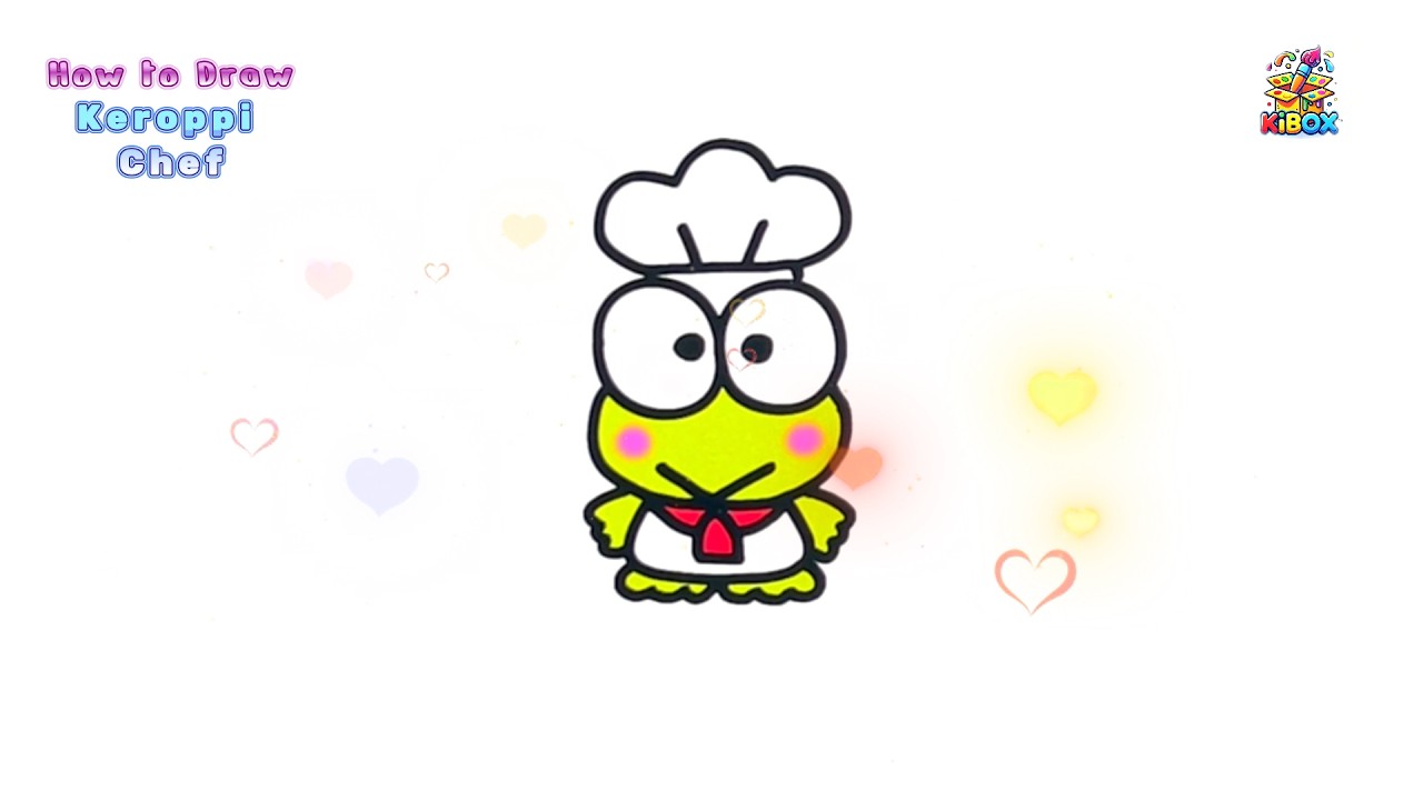 How to Draw Keroppi as a Chef 🐸👨‍🍳 | Easy Kawaii Sanrio Drawing Tutorial