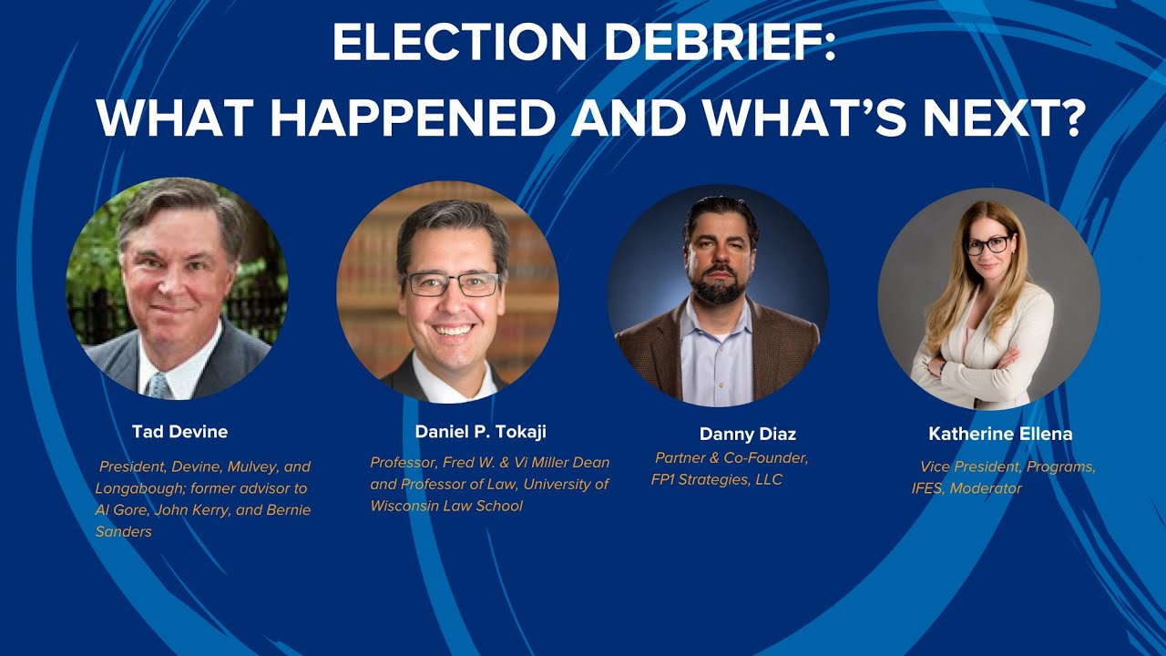 U.S Election Program:  Election Debrief: What Happened and What’s Next?, and Closing Remarks