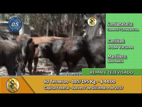 07-12-17 - Remate Televisado de Campos y Ganados S.A. - Capital Federal