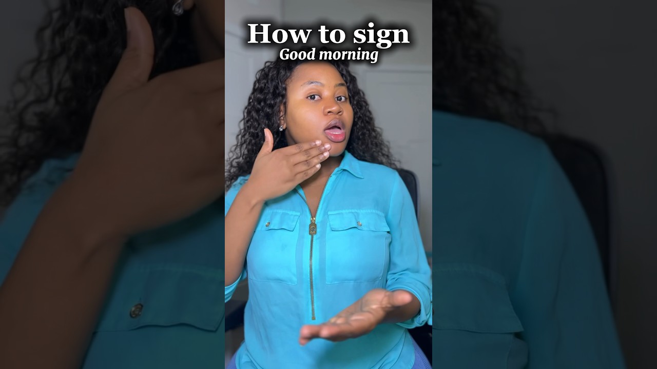 How to sign “good morning” in #asl