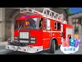 Fire Truck Cartoon Fireman Song For Children HeyKids Songs For Kids
