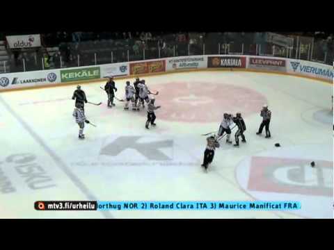 Pelicans-HIFK 26.11.2011,Finnish Ice Hockey group fights,total penalties 465min.