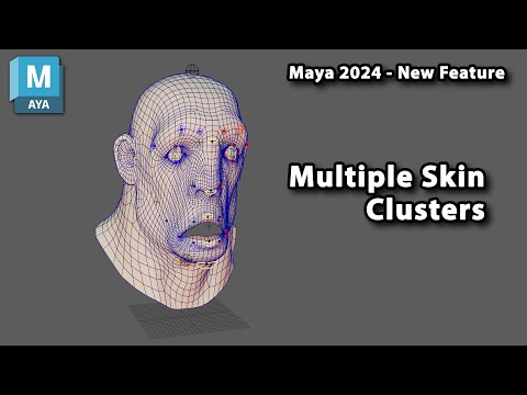 Facial rigging with Multi-Skin Cluster (Maya 2024 New Feature!)