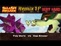 Smash Remix Classic Mode Remix 1P Gameplay With Polygon Wario VERY HARD