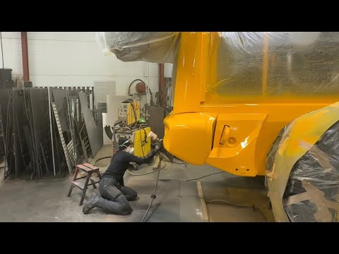 Maalattiin konetta, #farming JCB 436. 