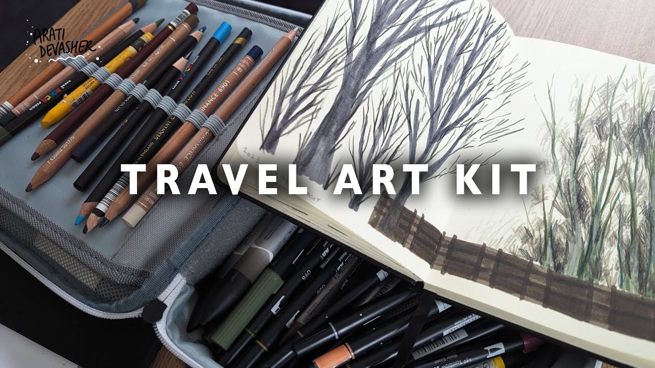 My Autumn TRAVEL ART KIT: What's In It and What I Drew On A Weekend Away in the English Countryside