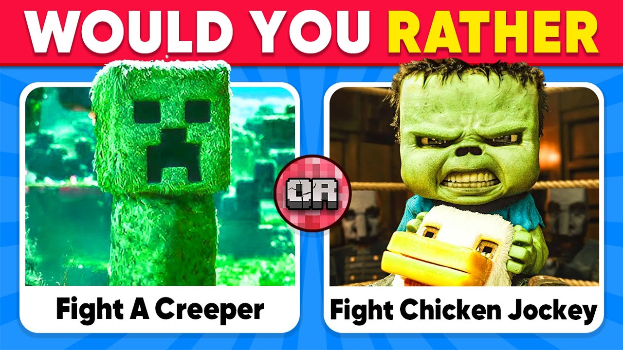 Would You Rather...? Minecraft Movie 2025 🧟🐔⛏️💥 Minecraft Movie Quiz ~ Steve, Chicken Jockey