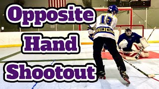 We Try a Shootout Opposite Hand (loser drinks shot of Tapatio)