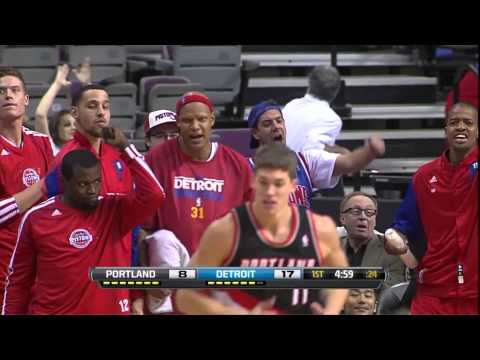 Greg Monroe Blocks Matthews Kyle Singler Amazing Assist Tayshaun Prince Fastbreak Dunk